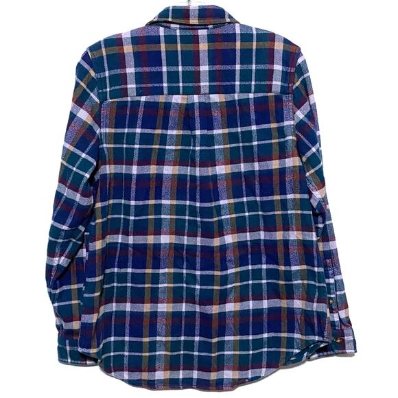 LL Bean Multicolor Flannel Plaid Button Shirt Mens S Gorpcore Hiking Outdoors - Picture 6 of 9